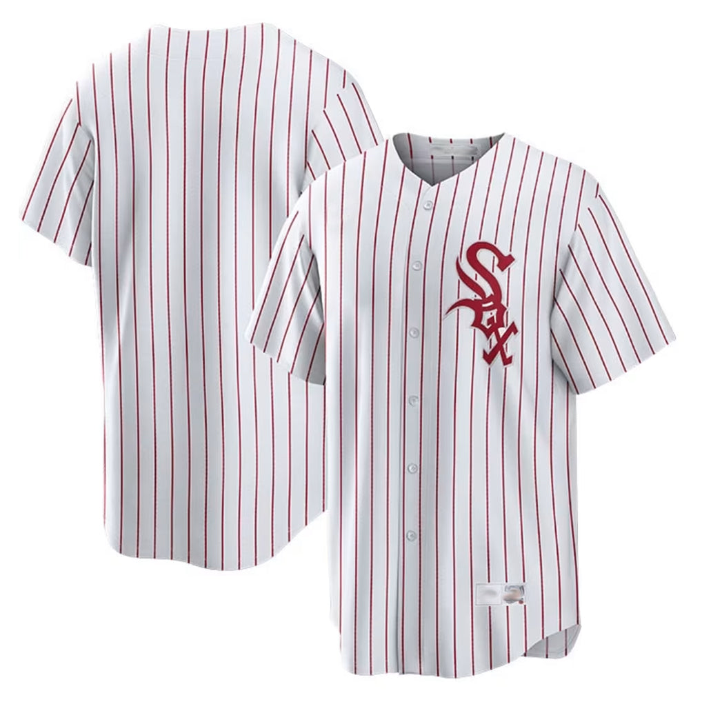 CAdoa C.White Sox ## White Sox Blank Player Red Stripe White Home Game Stitched Jerseys