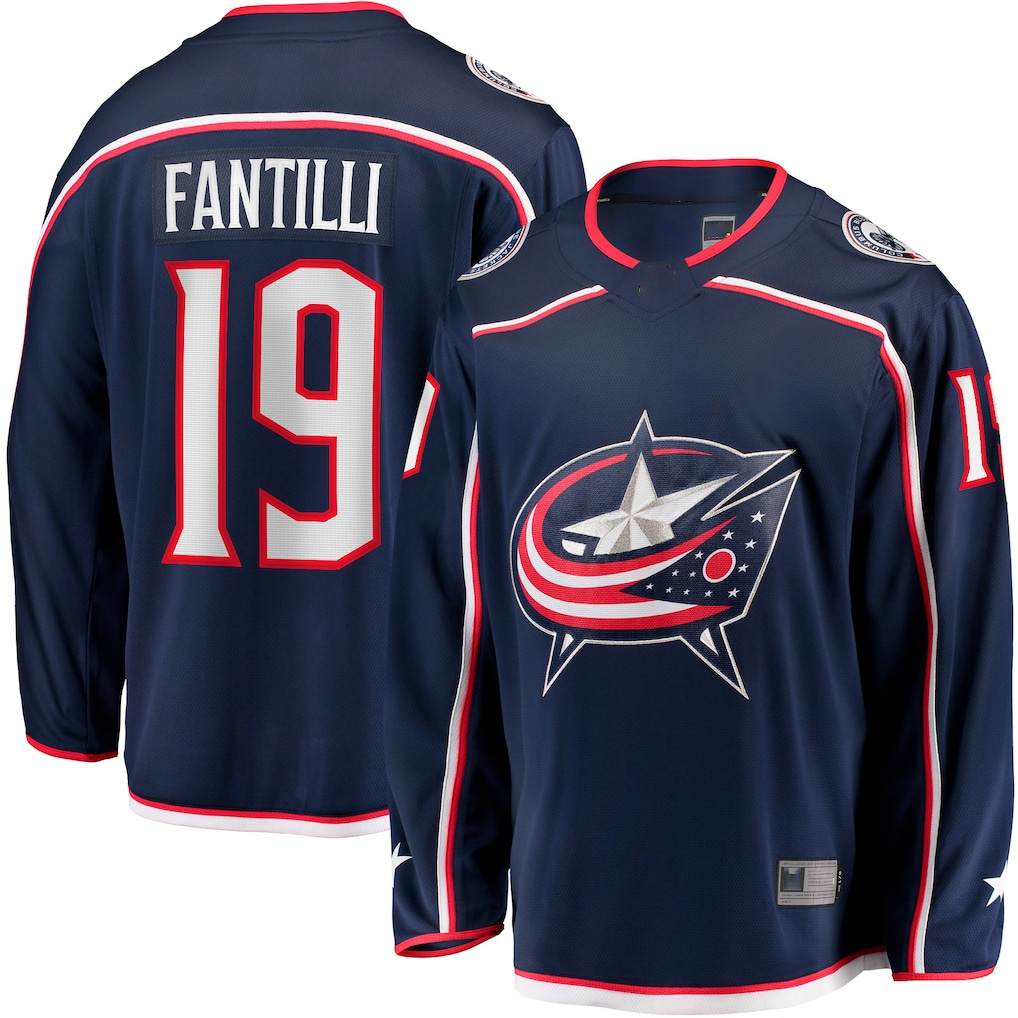 CAdoa CB.Jackets #19 Adam Fantilli Navy Home Premier Breakaway Player Jersey