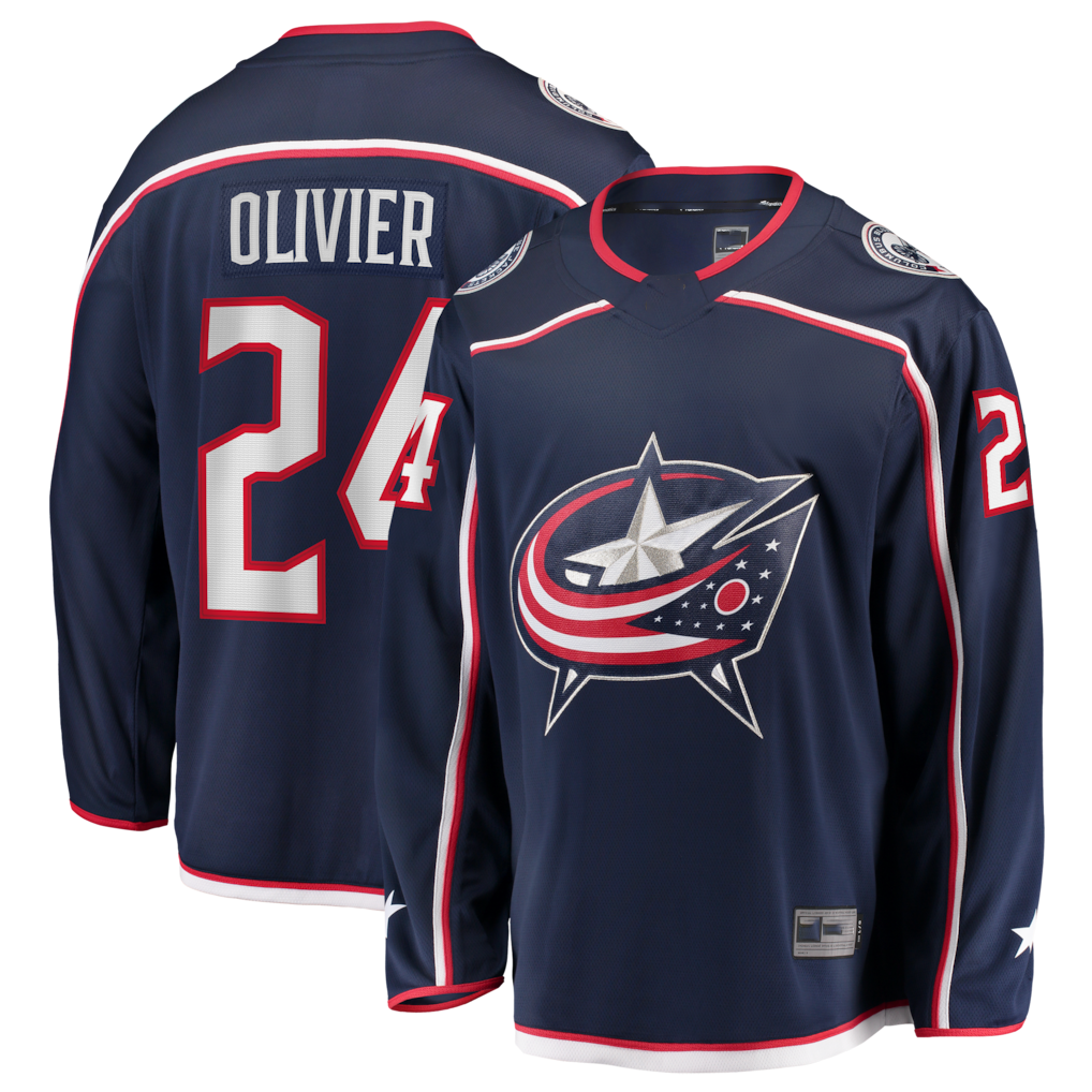 CAdoa CB.Jackets #24 Mathieu Olivier Navy Home Breakaway Jersey