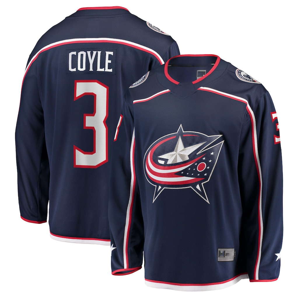 CAdoa CB.Jackets #3 Charlie Coyle Navy Home Breakaway Jersey
