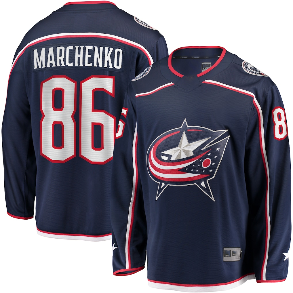 CAdoa CB.Jackets #86 Kirill Marchenko Navy Home Breakaway Jersey