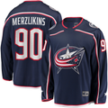 CAdoa CB.Jackets #90 Elvis Merzlikins Navy Home Breakaway Player Jersey