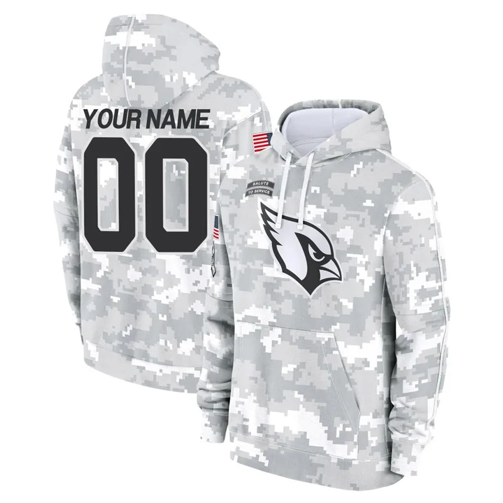 CAdoa Custom A.Cardinals Arctic Camo Salute to Service Limited Hoodie Any Name & Numbers Stitched Jerseys