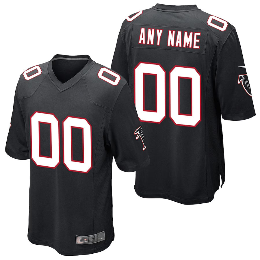 CAdoa Custom A.Falcons Black Alternate Game Stitched Jerseys