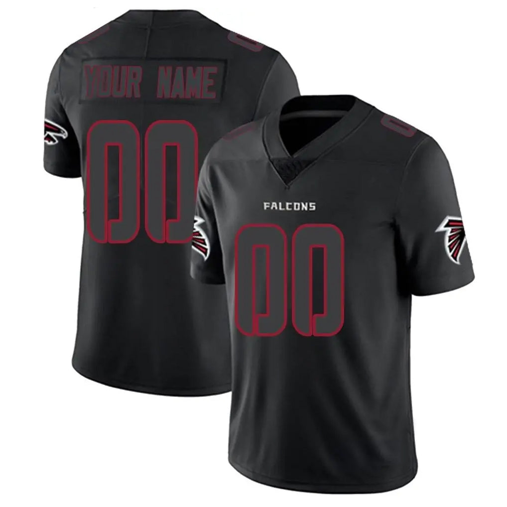 CAdoa Custom A.Falcons Black Limited Elite Home Game Any Name & Numbers Stitched Jerseys
