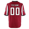 CAdoa Custom A.Falcons Red Home Game Any Name & Numbers Stitched Jerseys