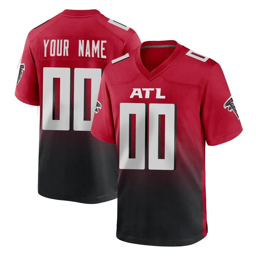 CAdoa Custom A.Falcons Red Limited Home Game Any Name & Numbers Stitched Jerseys