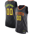 CAdoa Custom A.Hawks Black Authentic Jerseys - Icon Edition