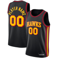 CAdoa Custom A.Hawks  Black Swingman Jerseys - Statement Edition