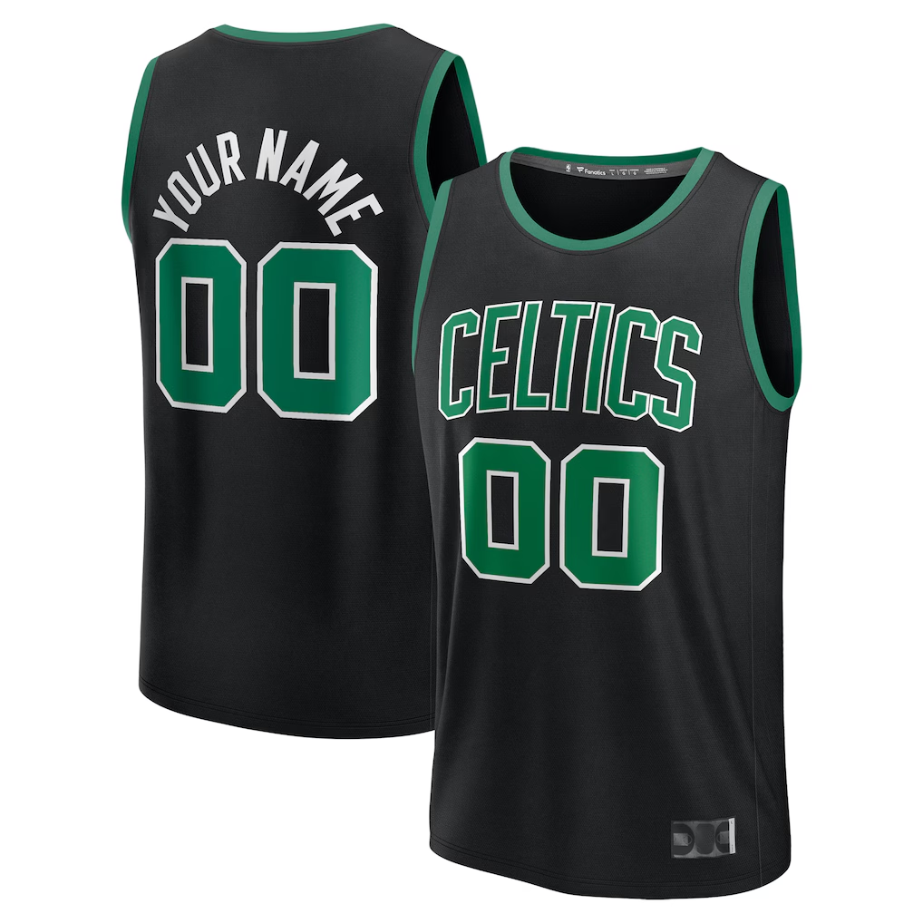 CAdoa Custom B.Celtics Black Fast Break Jerseys - Statement Edition