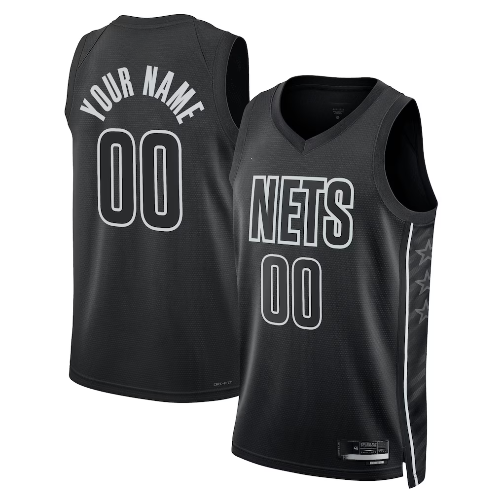 CAdoa Custom B.Nets Black 2022-23 Swingman Jerseys - Statement Edition