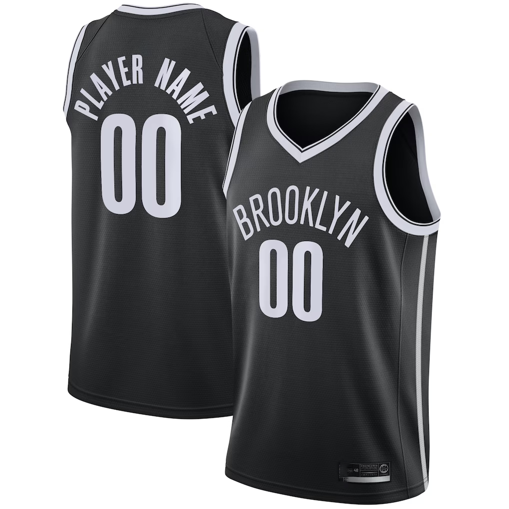 CAdoa Custom B.Nets Black Swingman Custom Jerseys - Icon Edition