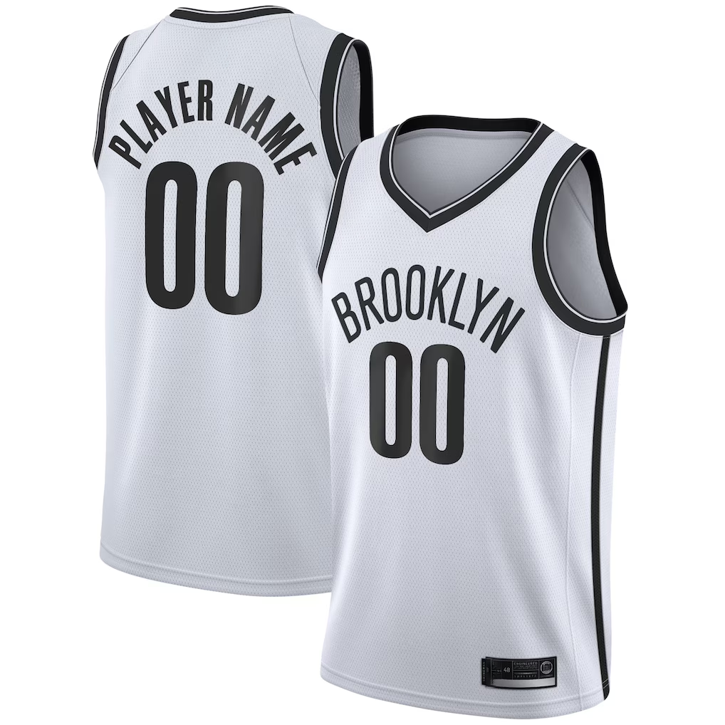 CAdoa Custom B.Nets White 2020-21 Swingman Jerseys - Association Edition