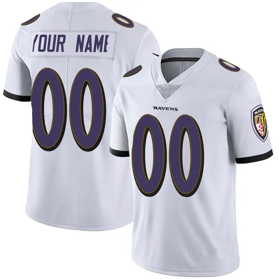 CAdoa Custom B.Ravens White Vapor F.U.S.E. Limited Stitched Jerseys