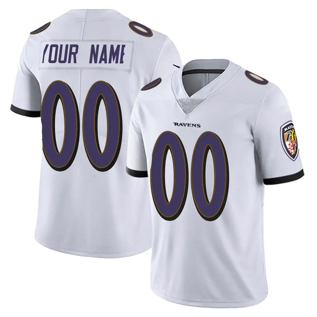 CAdoa Custom B.Ravens White Vapor Untouchable Game Any Name & Numbers Stitched Jerseys