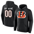 CAdoa Custom C.Bengals Black Big & Tall Team Authentic Custom Hoodie Stitched Jerseys