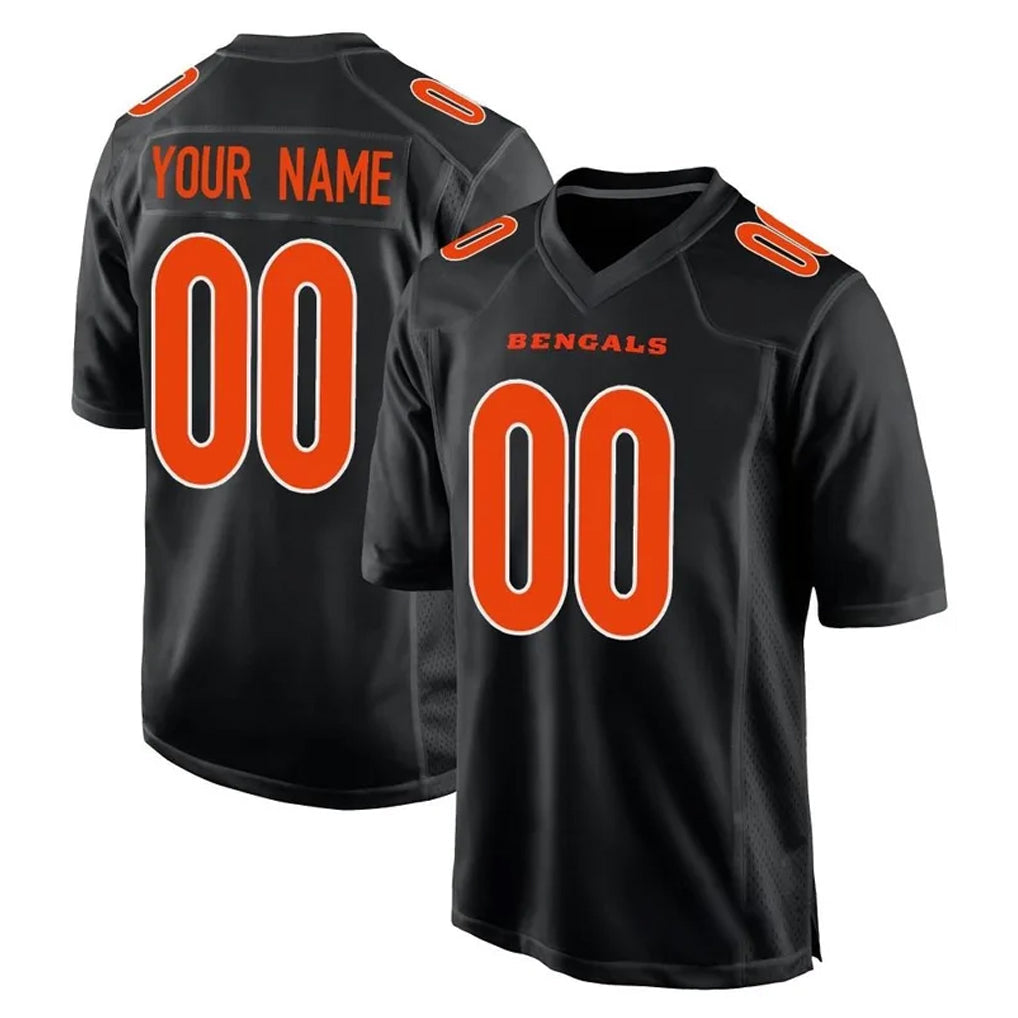 CAdoa Custom C.Bengals Black Fashion Game Any Name & Numbers Stitched Jerseys