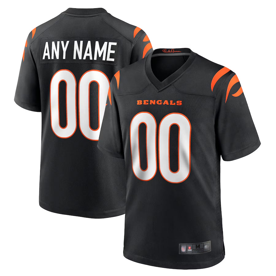 CAdoa Custom C.Bengals Home Replica Game Football Jerseys - Black - Custom