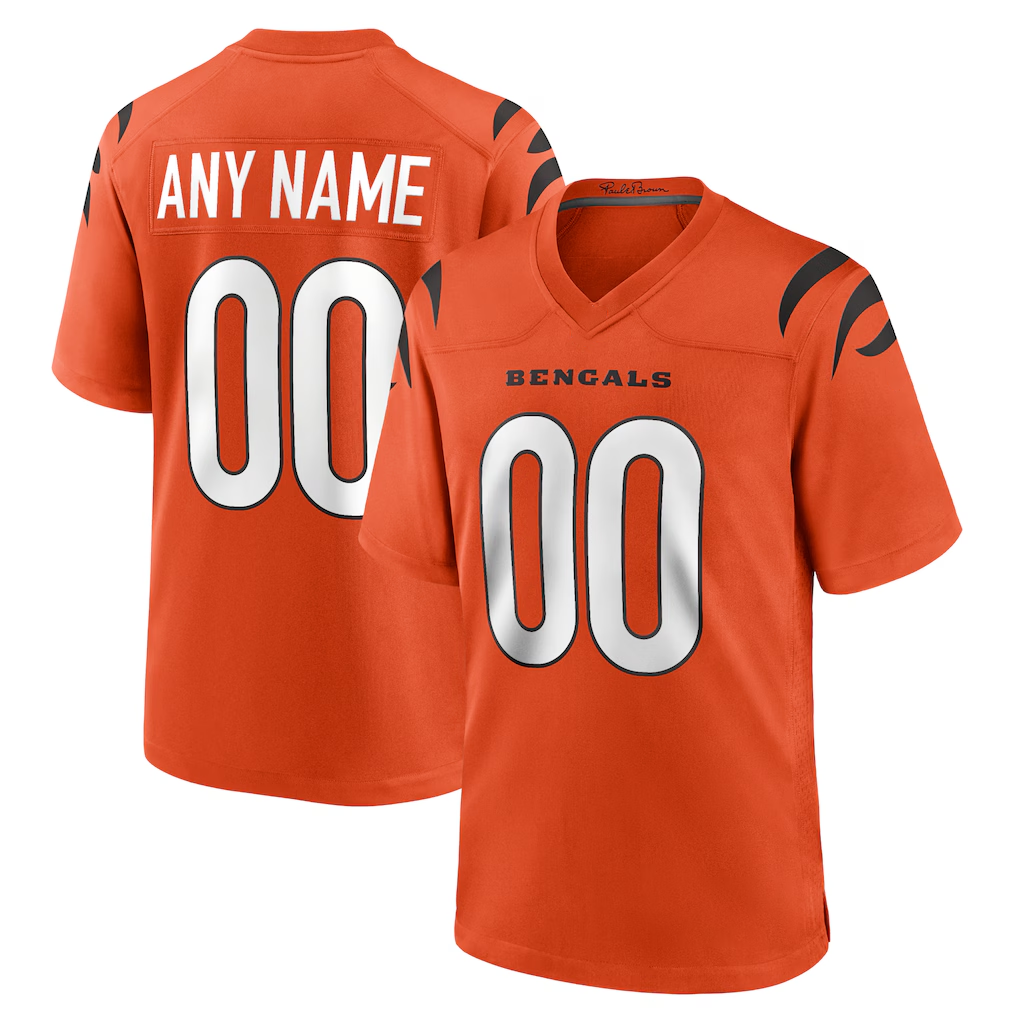 CAdoa Custom C.Bengals Orange Alternate Game Stitched Jerseys
