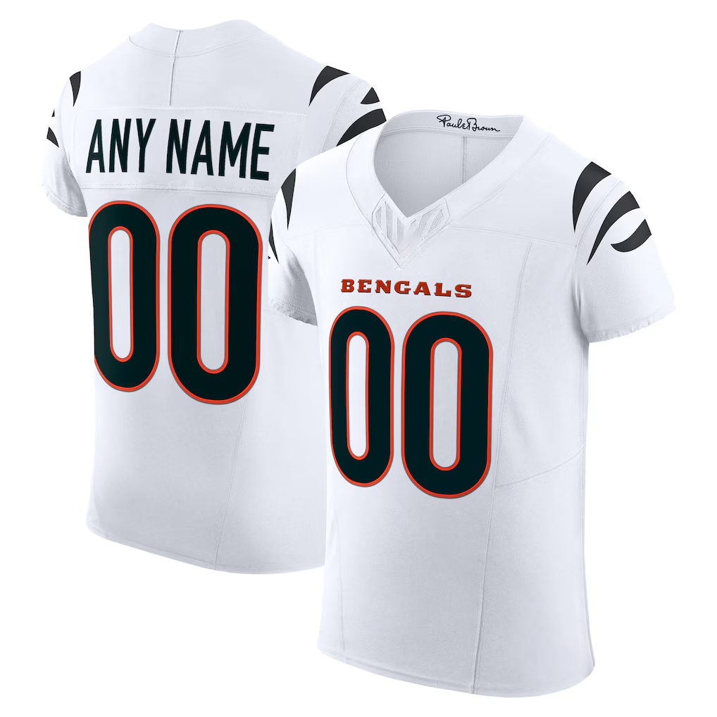 CAdoa Custom C.Bengals White Vapor F.U.S.E. Elite Stitched Jerseys