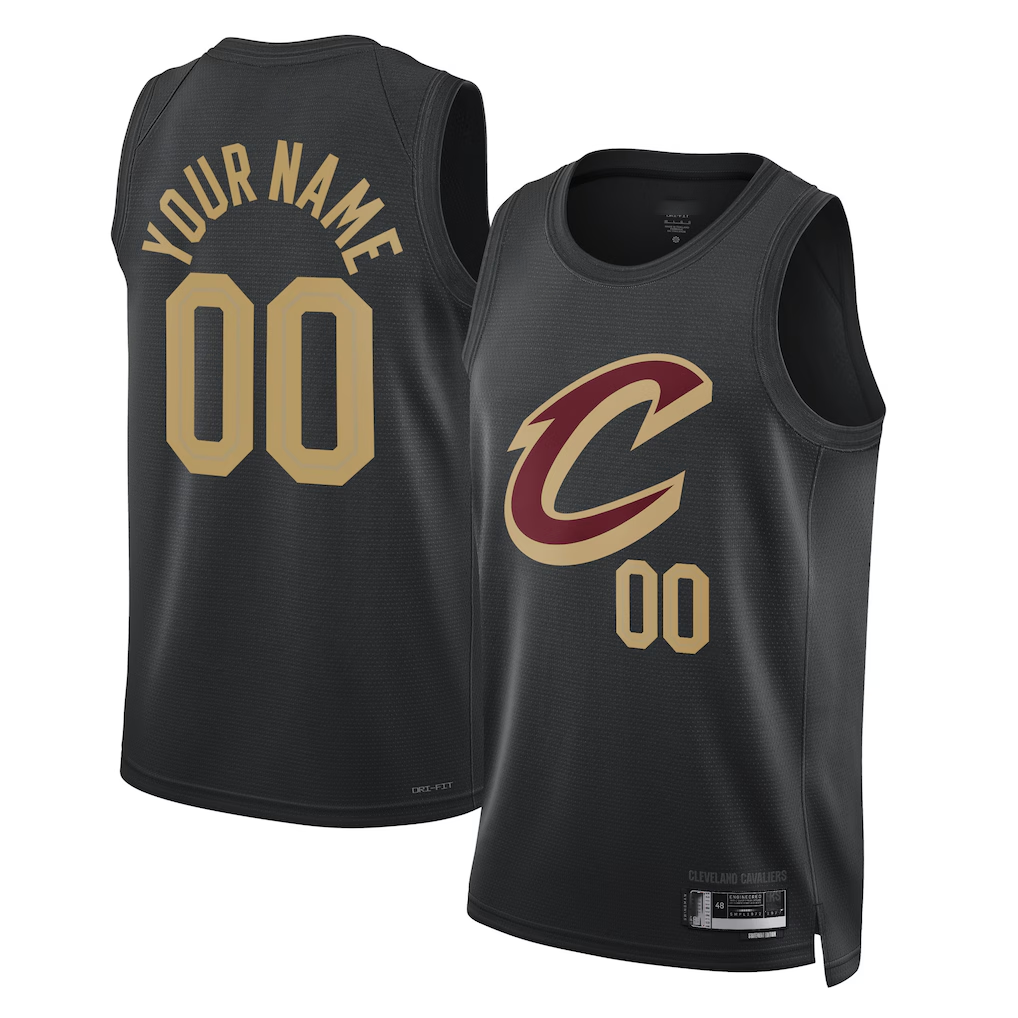 CAdoa Custom C.Cavaliers Black 2022-23 Swingman Jerseys - Statement Edition