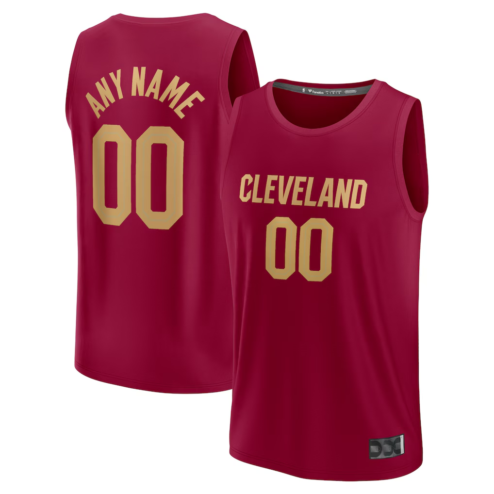 CAdoa Custom C.Cavaliers Wine Fast Break Jerseys - Icon Edition