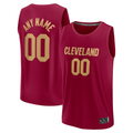 CAdoa Custom C.Cavaliers Wine Fast Break Jerseys - Icon Edition