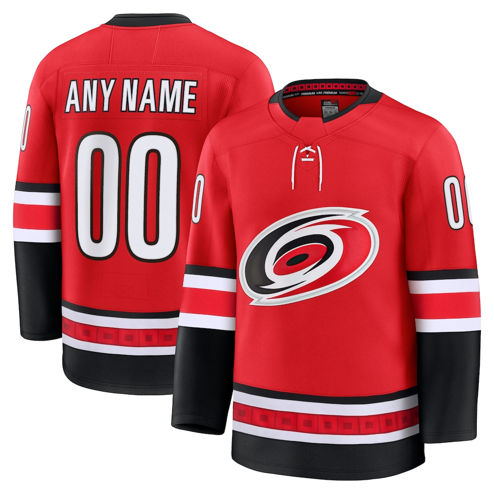 CAdoa Custom C.Hurricanes Red Alternate Premium Stitched Jerseys