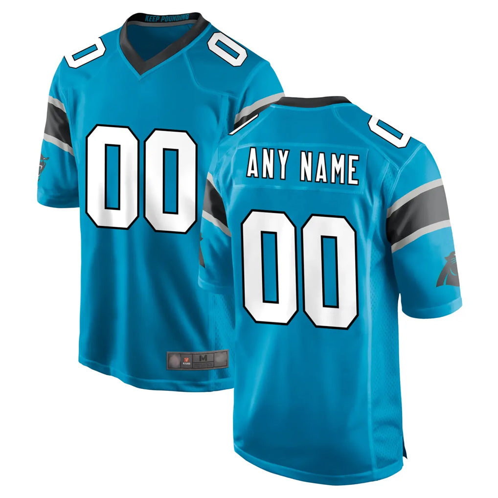 CAdoa Custom C.Panthers Blue Game Any Name & Numbers Stitched Jerseys