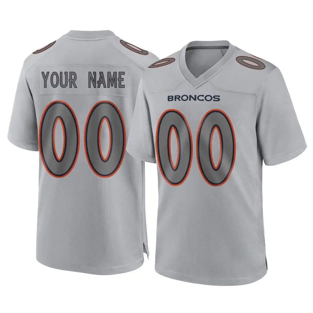 CAdoa Custom D.Broncos Gray Atmosphere Fashion Limited Game Any Name & Numbers Stitched Jerseys