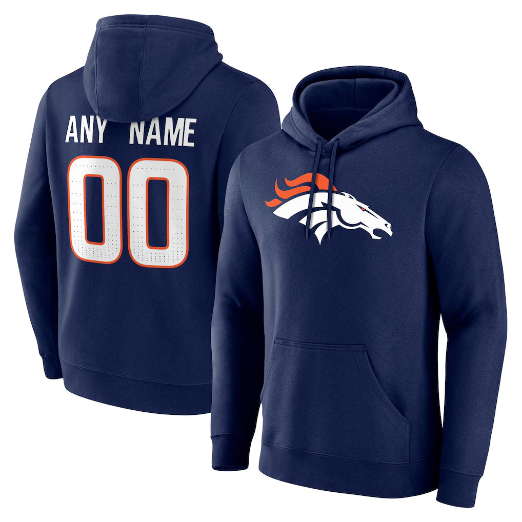 CAdoa Custom D.Broncos Navy Pullover Hoodie Limited Any Name & Numbers Stitched Jerseys
