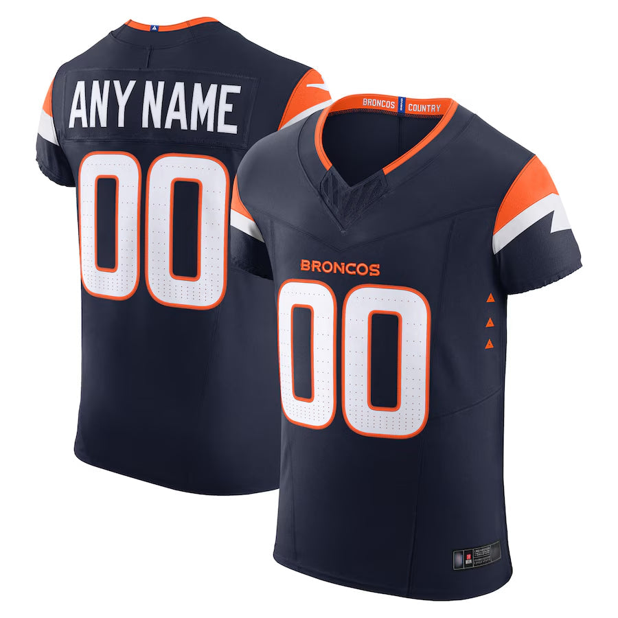 CAdoa Custom D.Broncos Navy Vapor F.U.S.E. Elite Stitched Jerseys