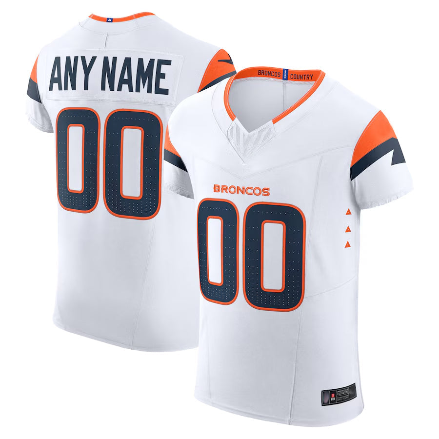 CAdoa Custom D.Broncos Vapor F.U.S.E. Elite White Stitched Jerseys