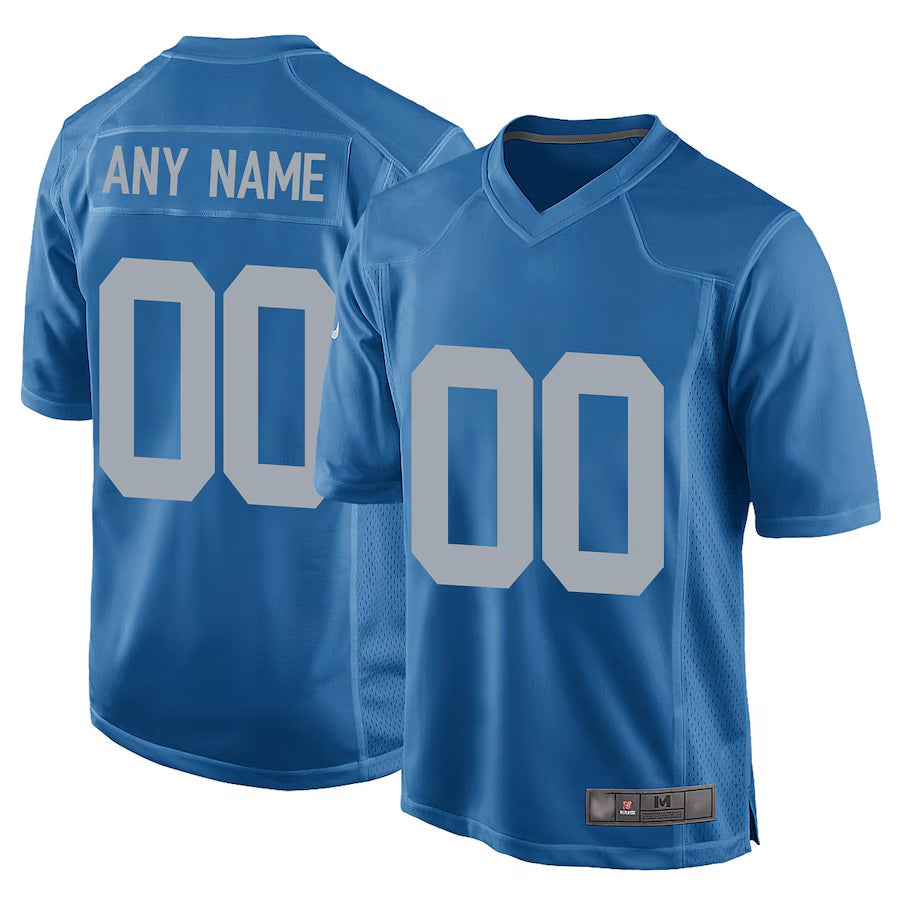CAdoa Custom D.Lions Blue Replica Game Alternate Stitched Jerseys