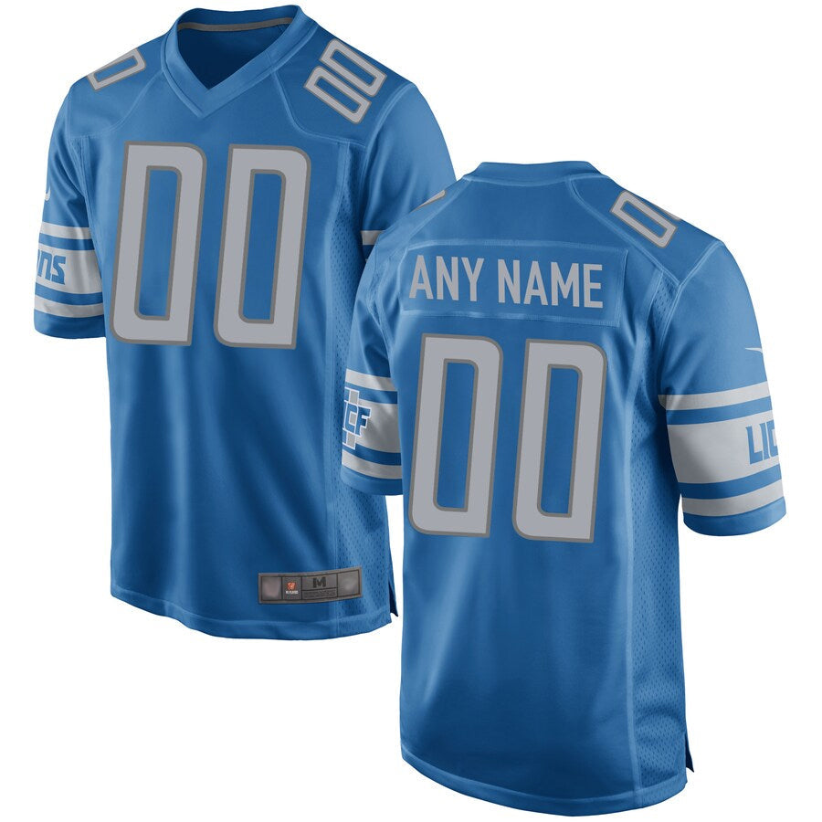 CAdoa Custom D.Lions Blue Replica Game Stitched Jerseys