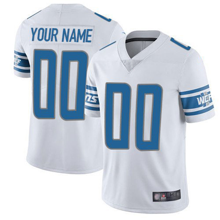 CAdoa Custom D.Lions White Vapor F.U.S.E. Limited Game Stitched Jerseys