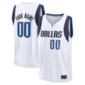 CAdoa Custom D.Mavericks White Fast Break Jerseys - Association Edition