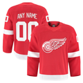 CAdoa Custom D.Red wings Red Home Authentic Pro Jerseys
