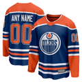 CAdoa Custom E.Oilers Royal Home Breakaway Jerseys