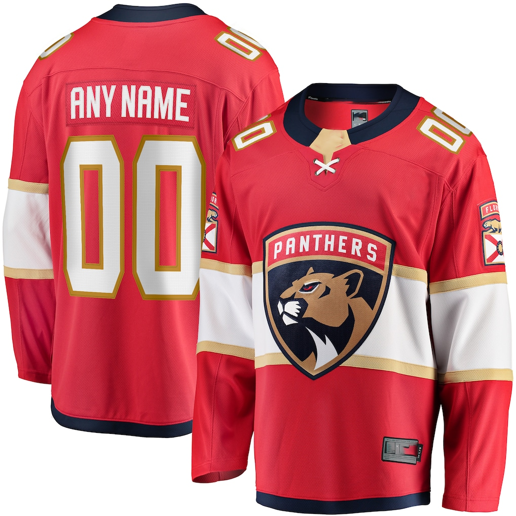CAdoa Custom F.Panthers Red Home Breakaway Jerseys
