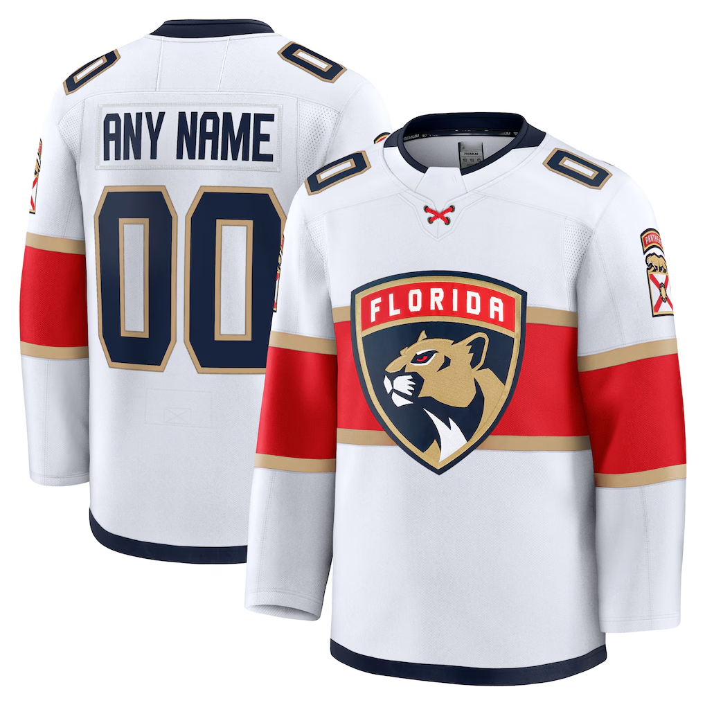 CAdoa Custom F.Panthers White Away Premium Jerseys