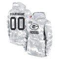 CAdoa Custom GB.Packers Arctic Camo Salute to Service Hoodies Limited Game Any Name & Numbers Stitched Jerseys