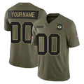 CAdoa Custom GB.Packers Olive 2025 Salute To Service Limited Home Game Any Name & Numbers Stitched Jerseys