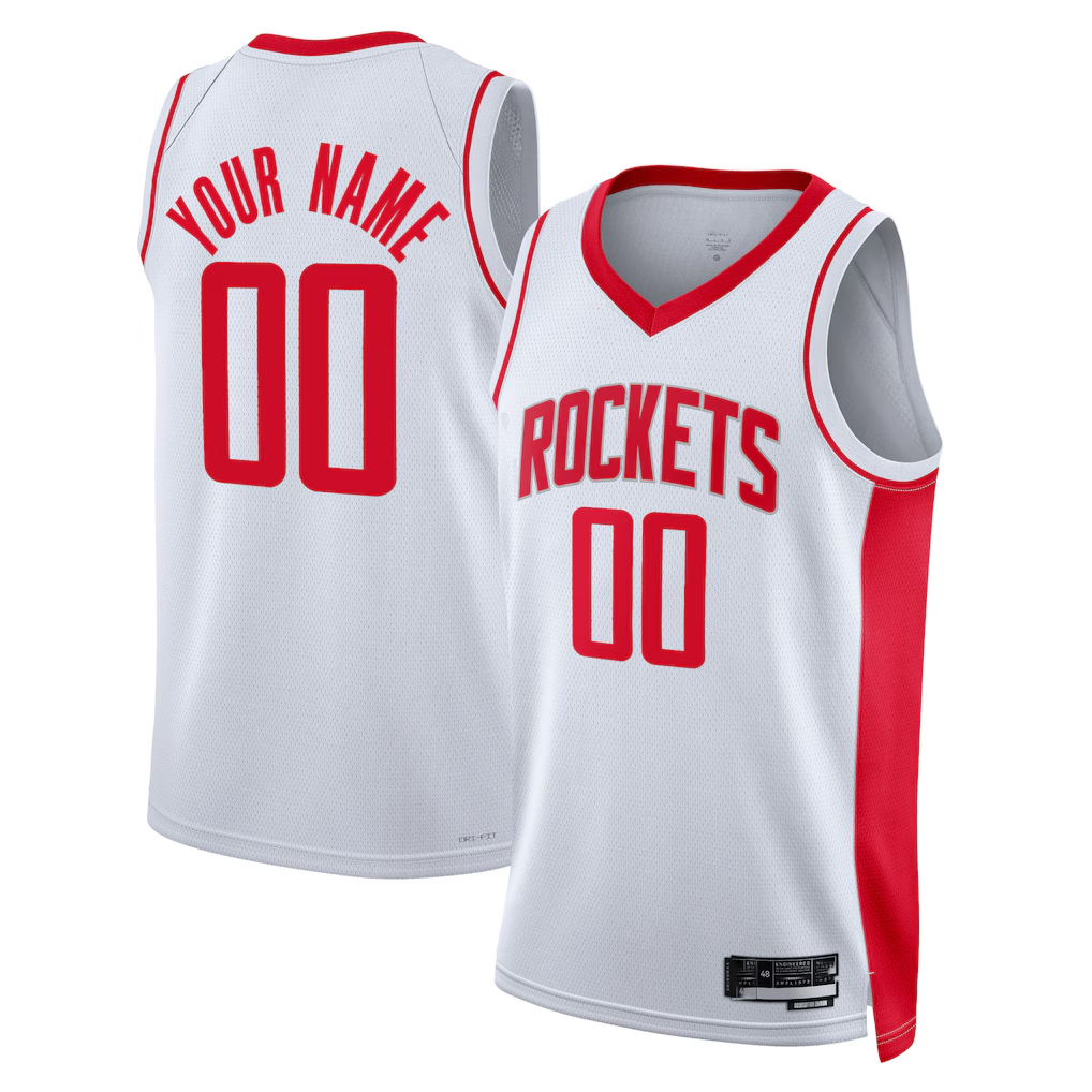 CAdoa Custom H.Rockets White 2022-2023 Swingman Stitched Jerseys- Statement Edition