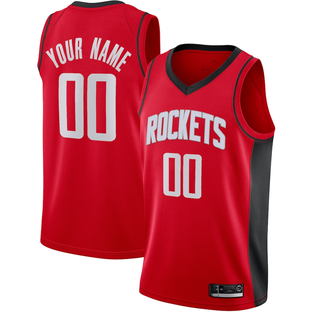 CAdoa Custom H.Rockets Red Swingman Stitched Jerseys-Icon Edition