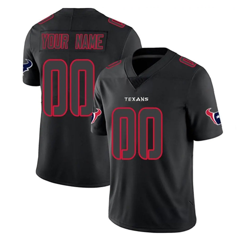 CAdoa Custom H.Texans Black Impact Limited Game Any Name & Numbers Stitched Jerseys