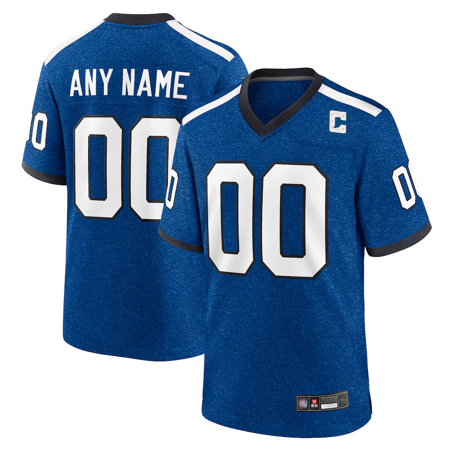 CAdoa Custom IN.Colts Blue Indiana Nights Replica Game Stitched Jersey