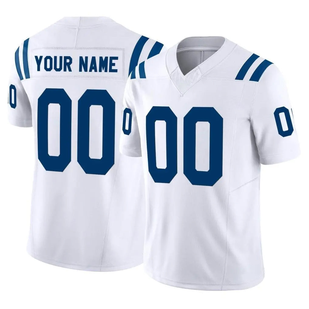 CAdoa Custom IN.Colts White Limited Vapor F.U.S.E. Home Game Any Name & Numbers Stitched Jerseys