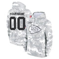 CAdoa Custom KC.Chiefs Arctic Camo Salute to Service Hoodies Limited Game Any Name & Numbers Stitched Jerseys