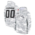 CAdoa Custom LA.Chargers Arctic Camo Salute to Service Hoodies Limited Game Any Name & Numbers Stitched Jerseys